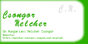 csongor melcher business card